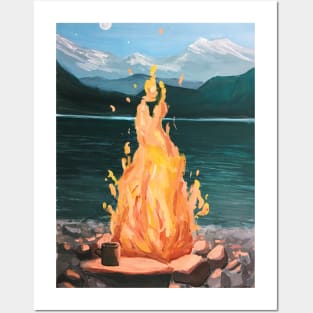 cozy campfire Posters and Art